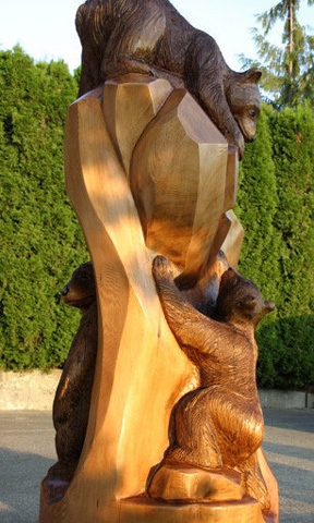 3D bear 1 woodcarving