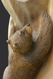 3D bear 2 woodcarving