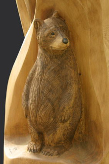 3D bear 3 woodcarving
