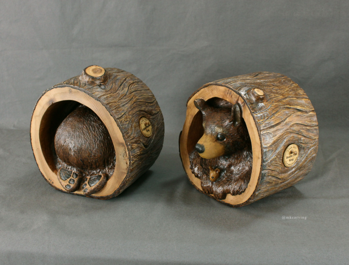 Bear cubs front and back