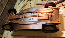 Classic car carving / underneath