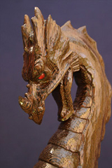 Custom carved dragon face 1