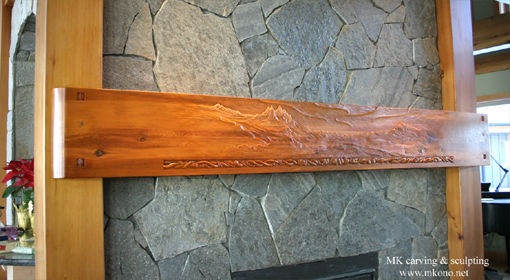 Carved mantel piece 1