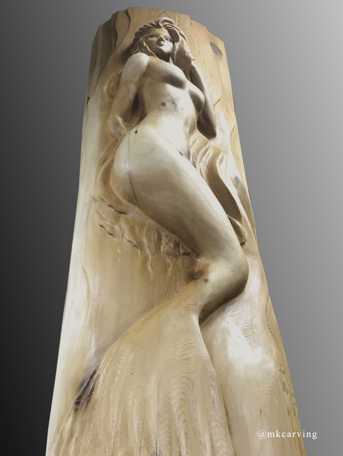 Mermaid whole woodcarving