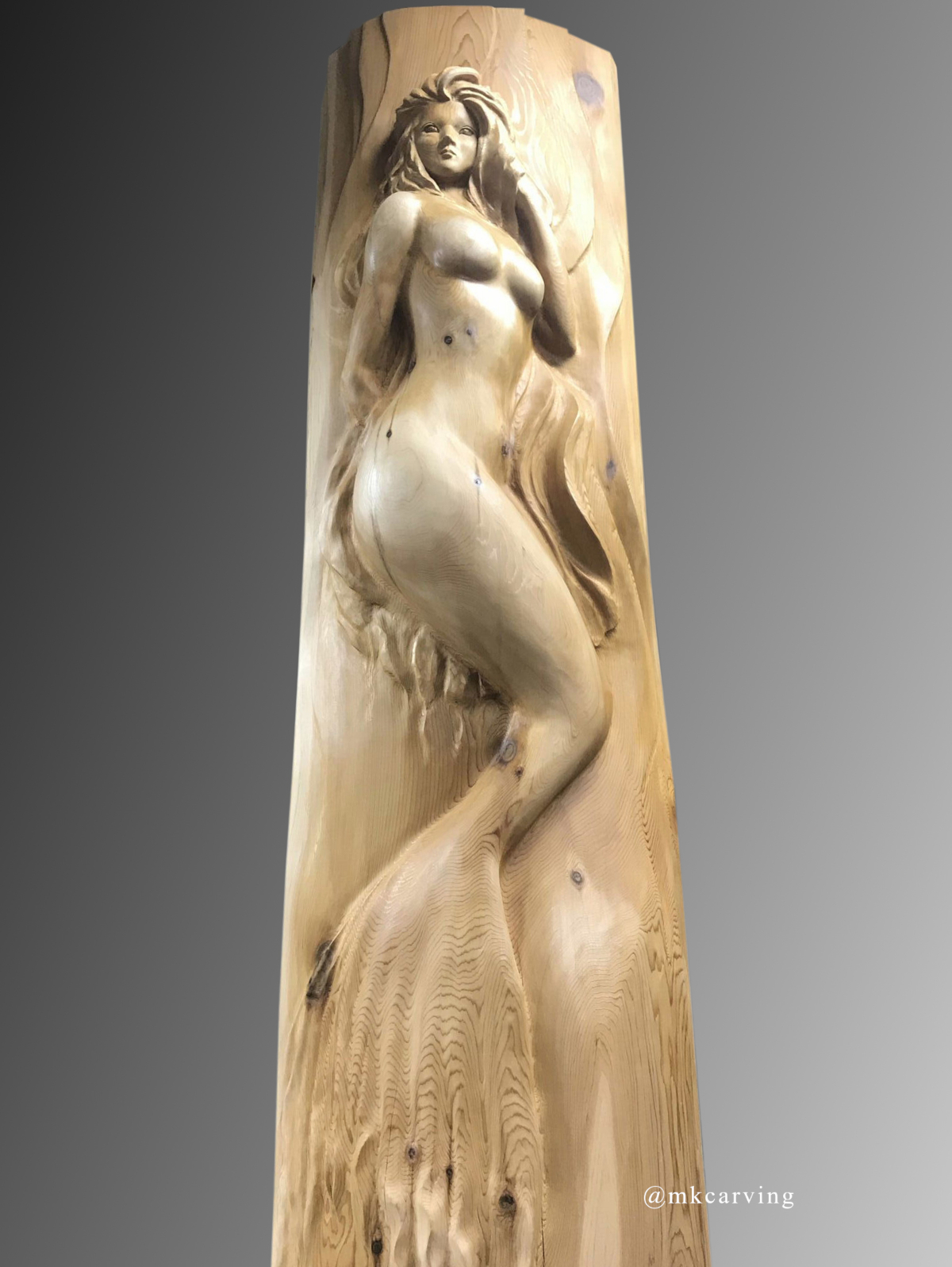 Mermaid whole woodcarving