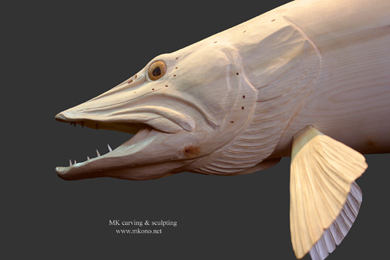 Muskellunge carving 4