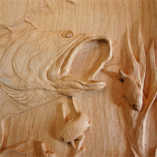 walleye walleye pickerel carved door 3
