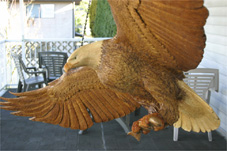 progress10 eagles wood carving