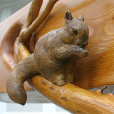 progress4 squirrel wood carving