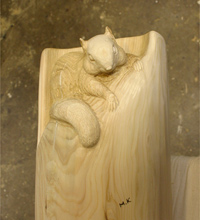 progress9 railing post carvings