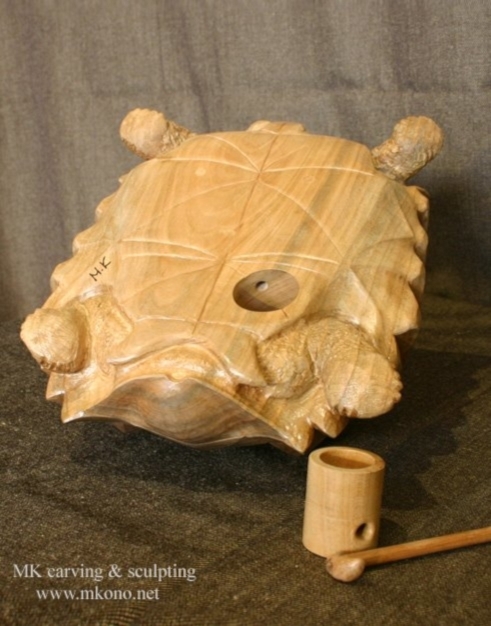 Tortoise drawer open woodcarving
